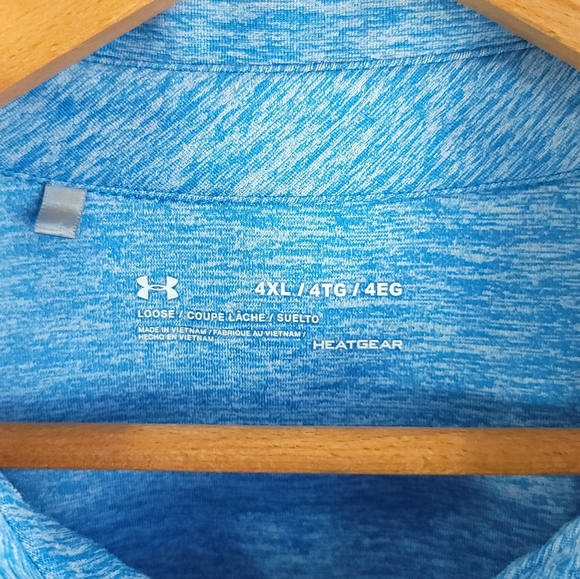 Under Armour Polo Shirt Men's 4XL Loose Blue White HeatGear 1283705 - Picture 4 of 12